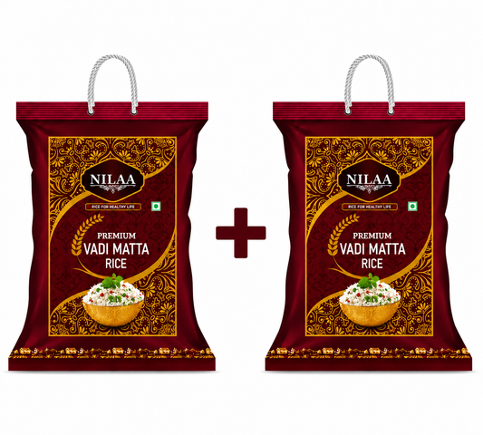 Nilaa Premium Palakkadan Matta Rice Long Grain– 2 × 5kg Combo Pack (10kg)