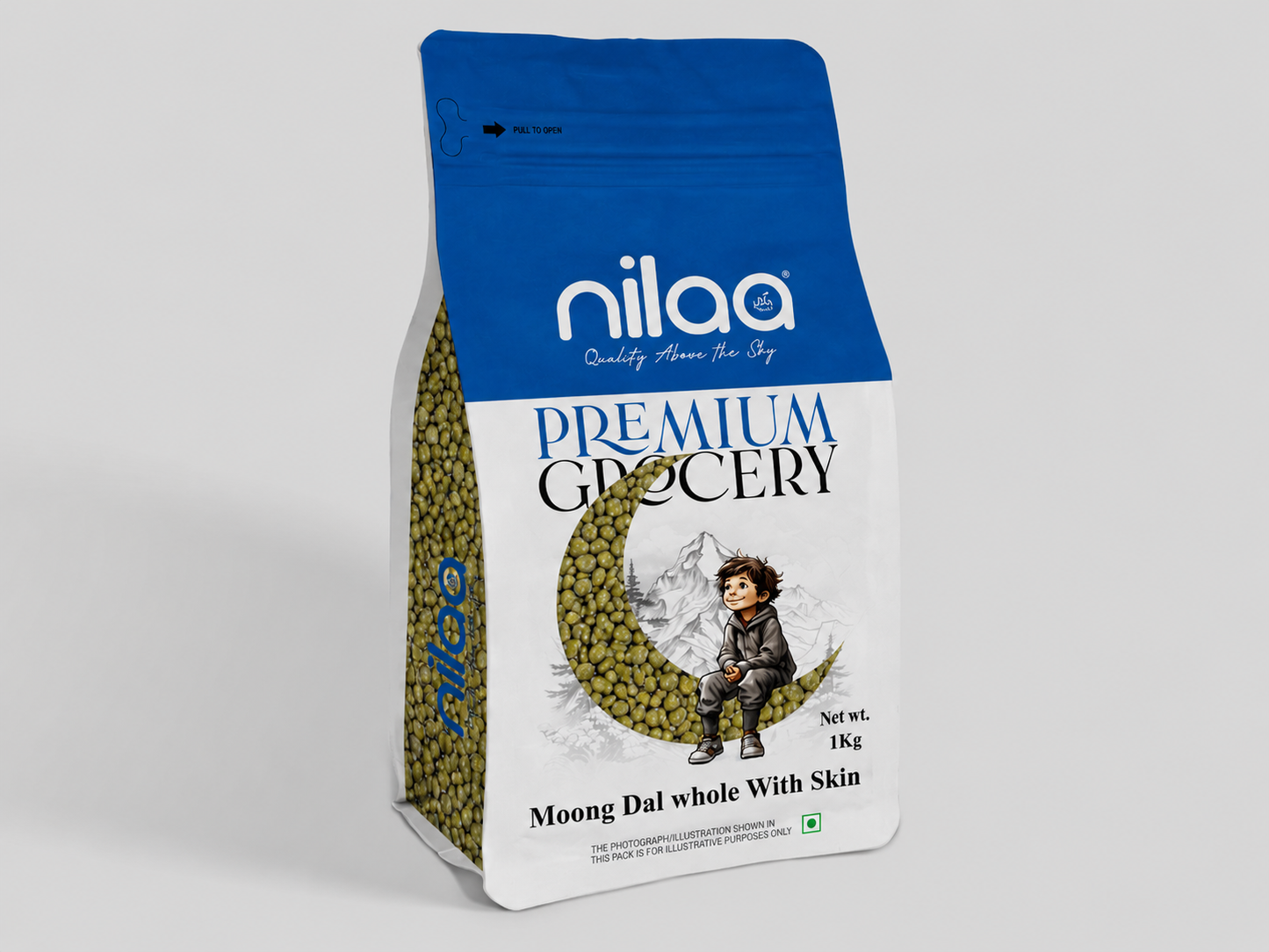 Nilaa Moong Dal Whole With Skin - 1kg