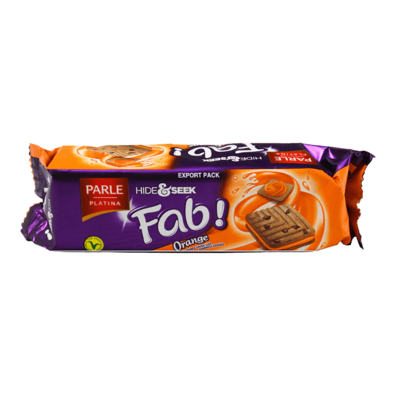 Parle Hide & Seek Fab Orange Cookies 125g || Orange Cream