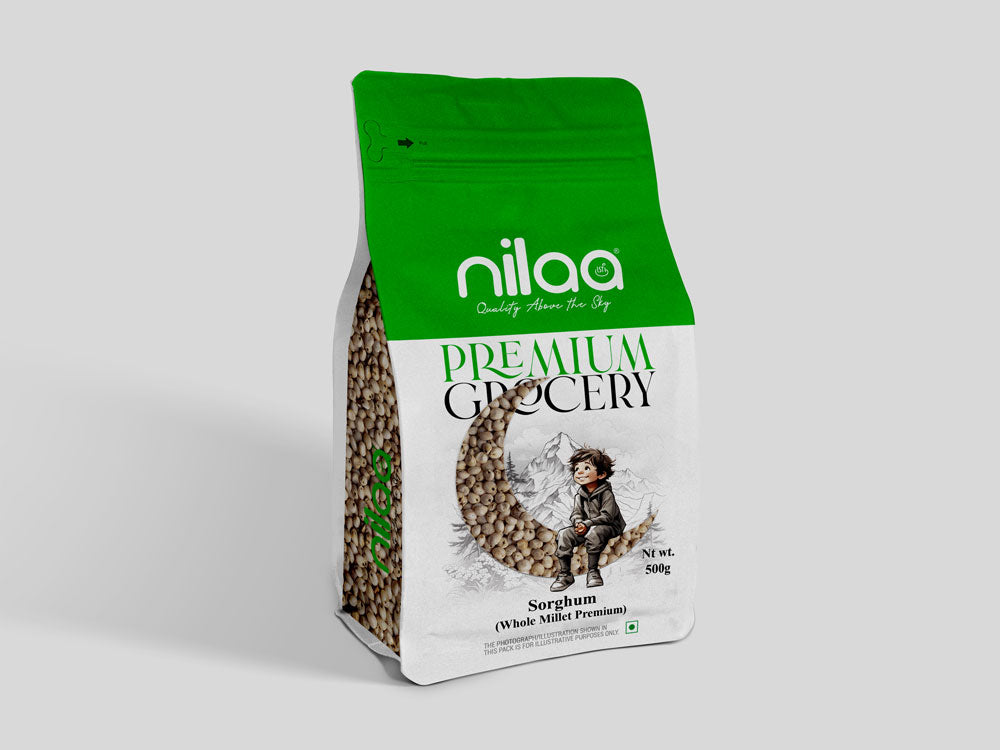 Nilaa Whole White Sorghum (Jowar Whole) - 500g