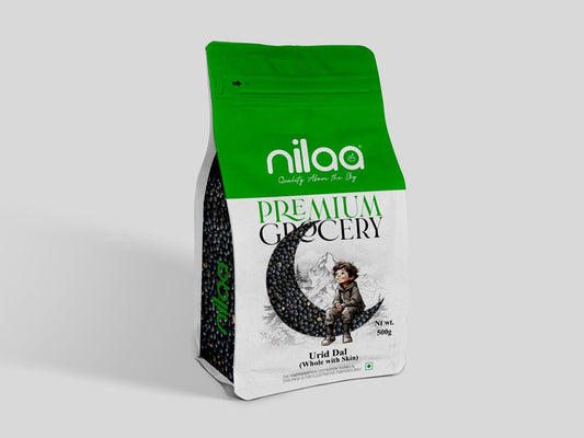 Nilaa Premium Urad dal Whole Black with skin | Karuppu Ulunthu - 500g