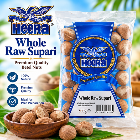 Heera Whole Supari Raw 300g || Premium Areca Nut
