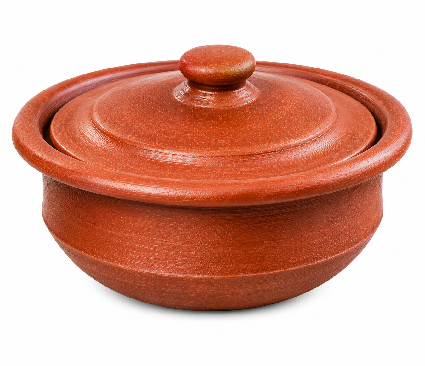 Clay Pots With Lid (Red) - 2Litre