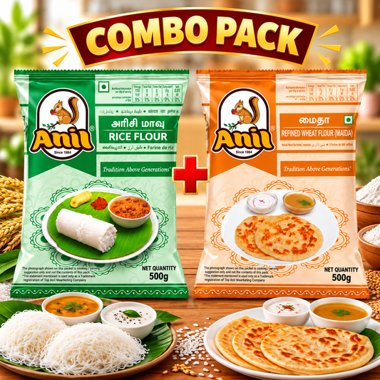 Anil Rice Flour & Maida Flour Combo Pack of 2x500g