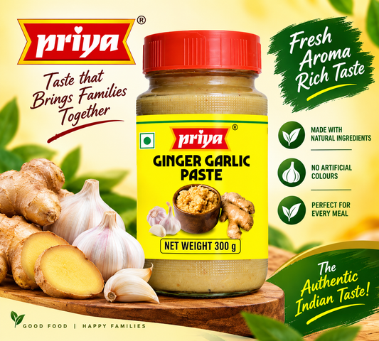 Priya's Ginger Garlic Paste 300g || Ready to Cook Paste
