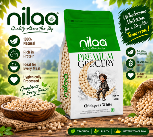 Nilaa White Chickpeas 500g || Premium Kabuli Chana