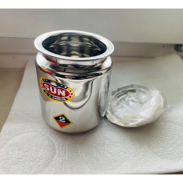 Stainless Steel Ghee Pot With Spoon - 200g