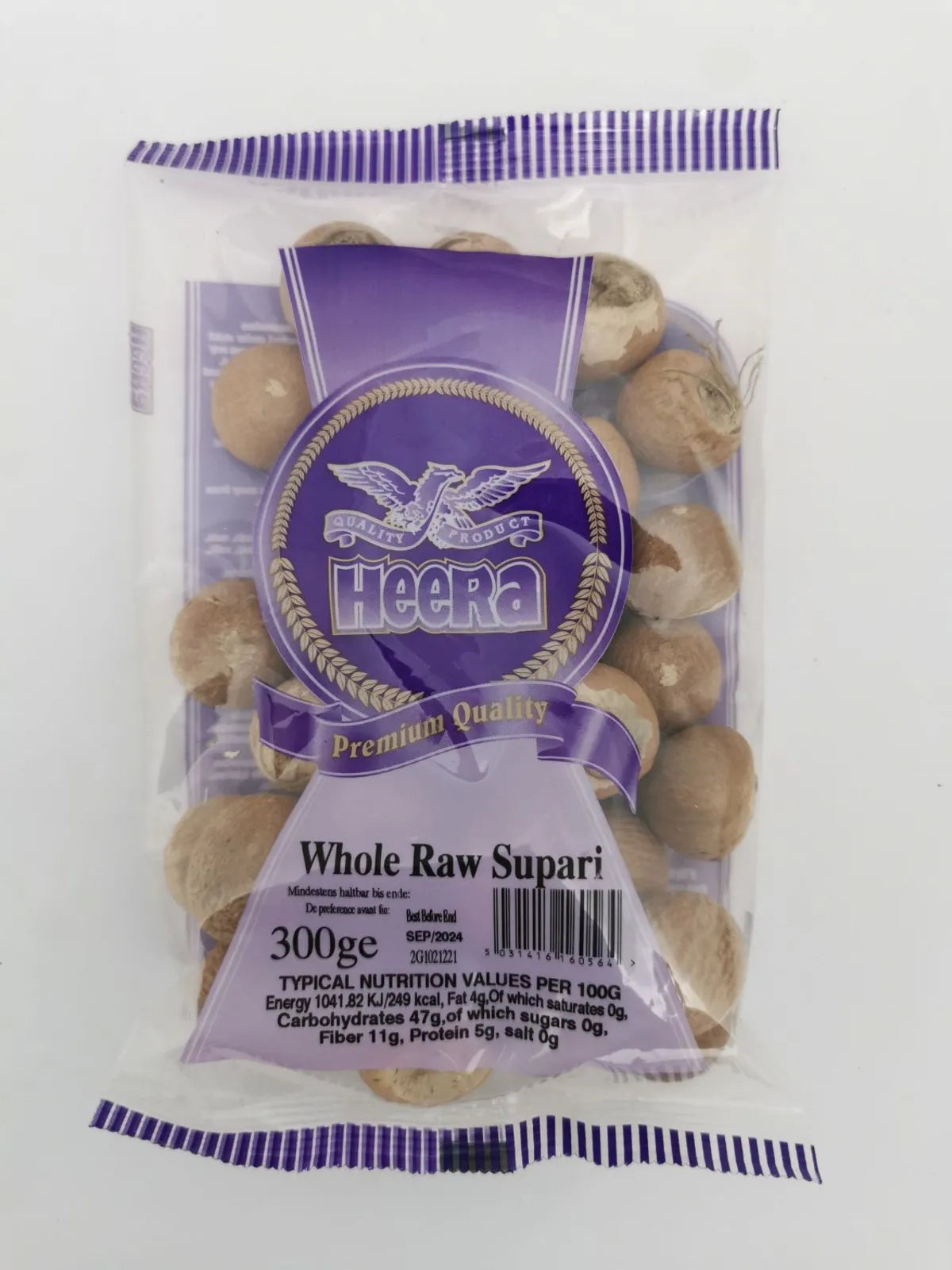 Heera Whole Supari Raw 300g || Premium Areca Nut