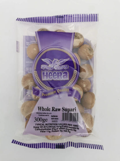 Heera Whole Supari Raw 300g || Premium Areca Nut