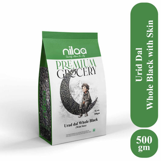 Nilaa Urad dal Whole Black with skin | Karuppu Ulunthu - 500g