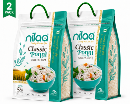 Nilaa Classic Ponni Boiled Rice - 5Kg x 2Pac