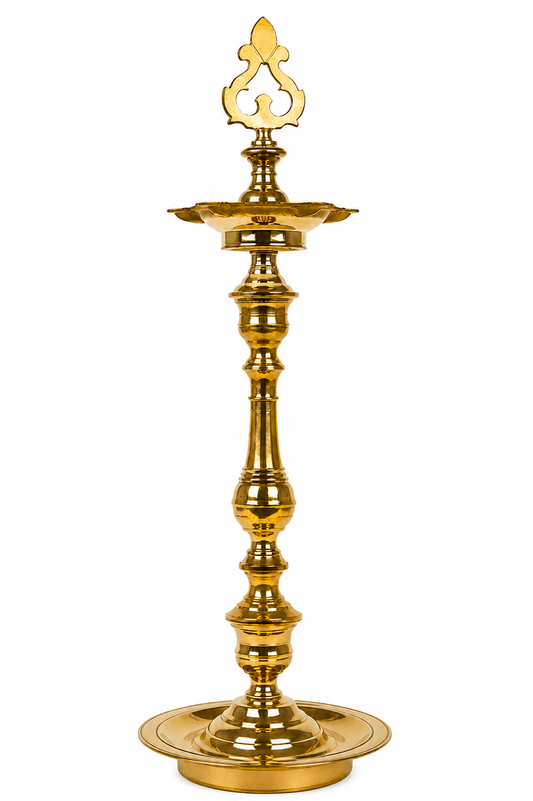 Traditional Brass Nilavilakku (Kuthu Vilakku) – 14 Inch