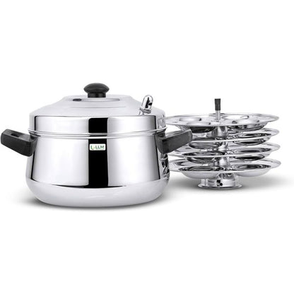 LLM Curve 4 Plates Stainless Steel Idly Cooker / Steamer (INDUCTION BASE)