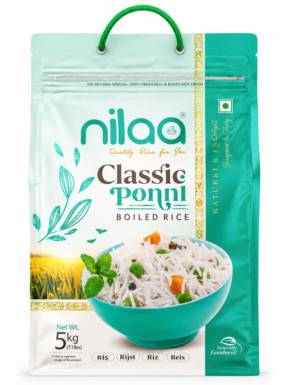 Nilaa Classic Ponni Boiled Rice - 5kg