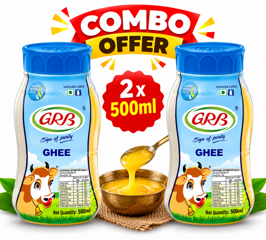 GRB Pure Ghee 500ml x 2nos || Premium Cow Ghee