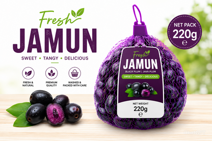 Fresh Jamun (Java Plum) Net Pack 220g